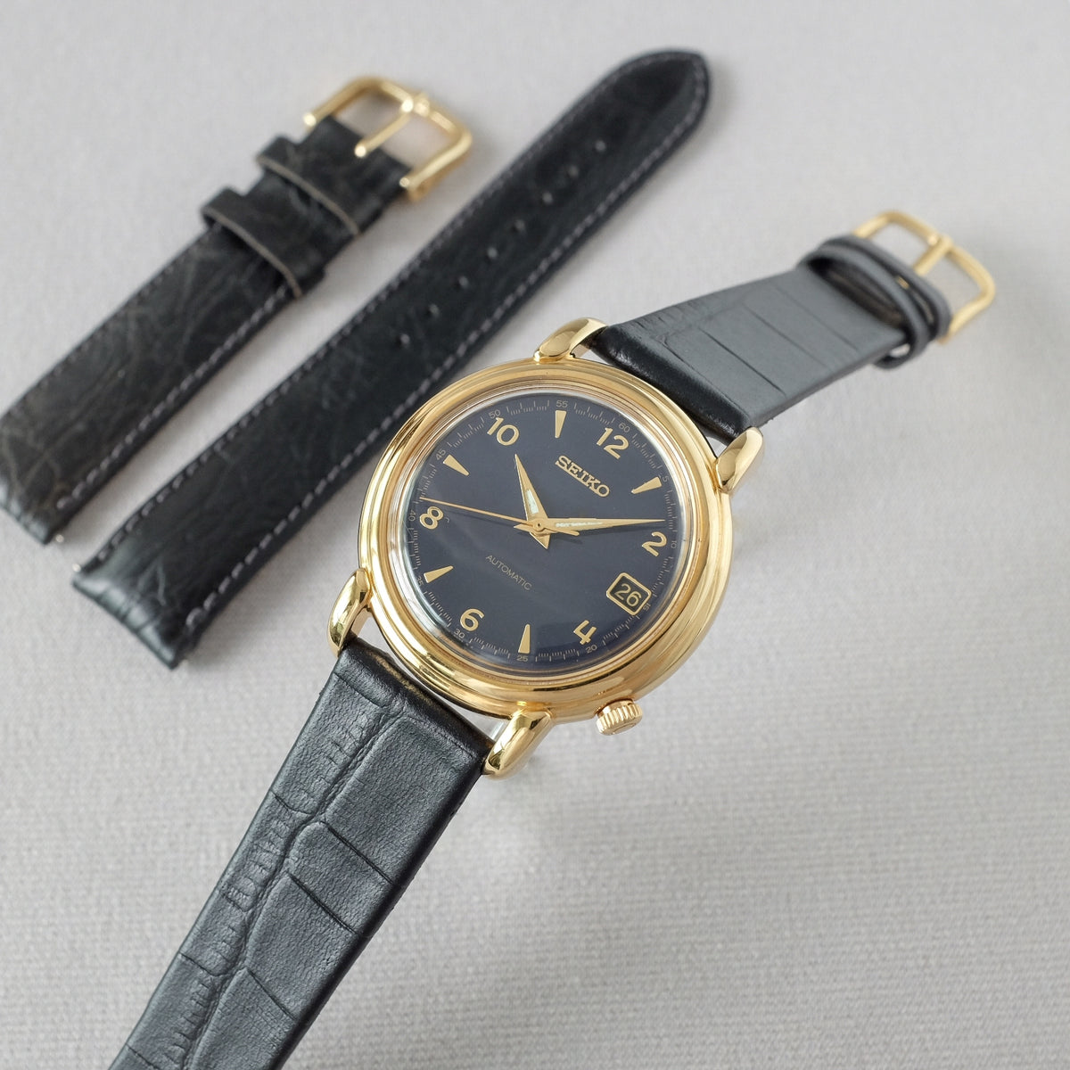 セイコー 7002-8010 AT/自動巻 ブラック文字盤 メンズ　SEIKO Seiko 7002-8010 from 1992 (NOS) – Paleh