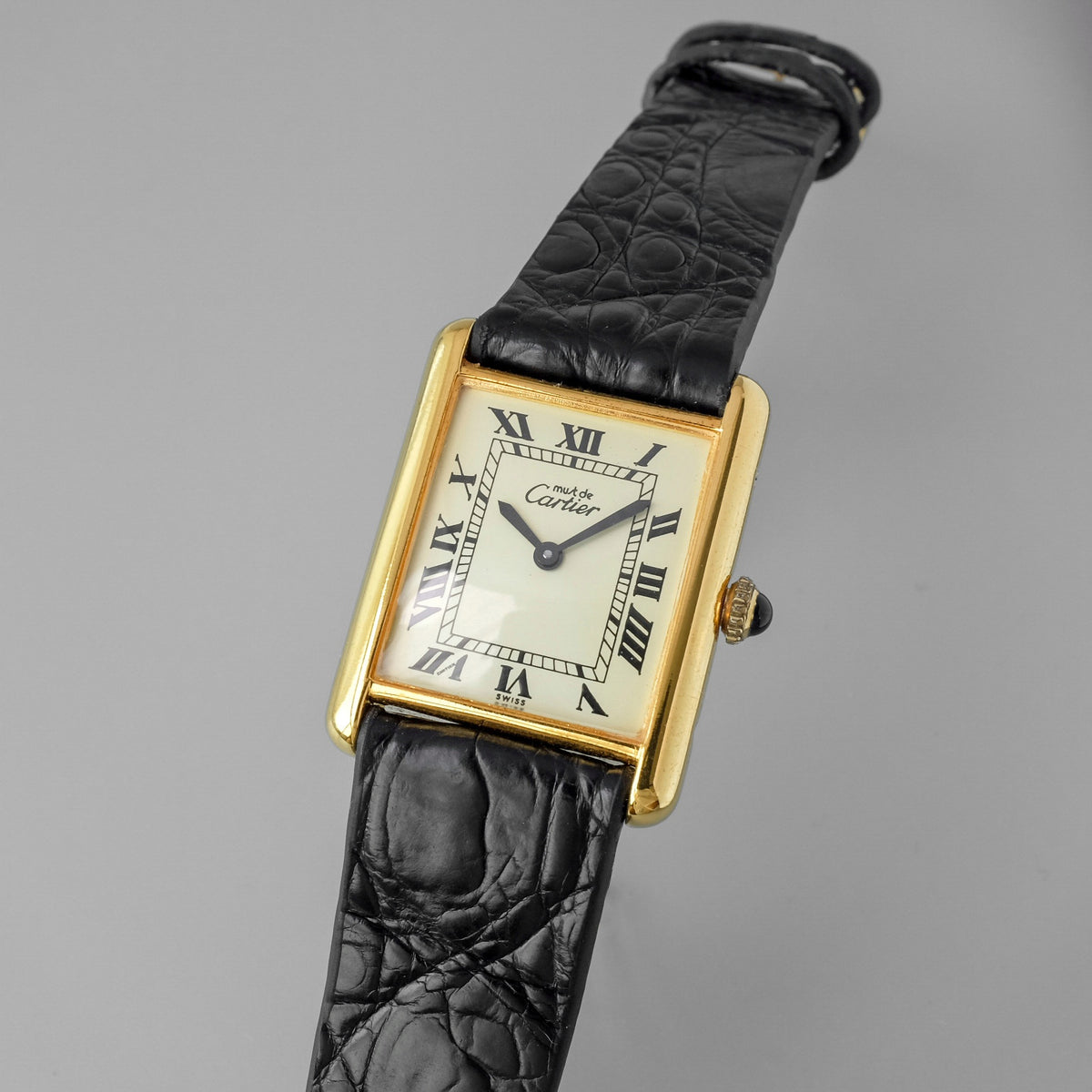 Must De Cartier Tank Circa 1970 Original Buckle Paleh