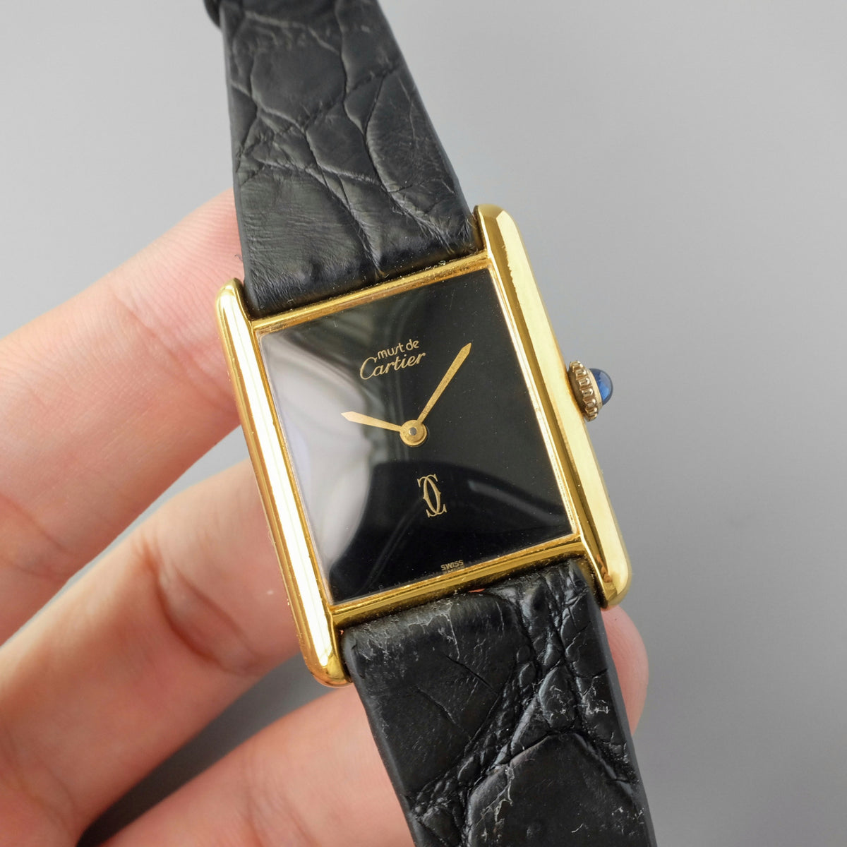 Must De Cartier Tank Circa 1970 (Original Buckle and Spring Must De Cartier Tank Circa 1970 (Original Buckle and Spring