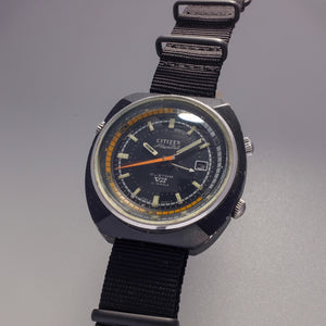 Citizen Blackie Alarm Diver 4-310179Y from 1971 (Serviced)