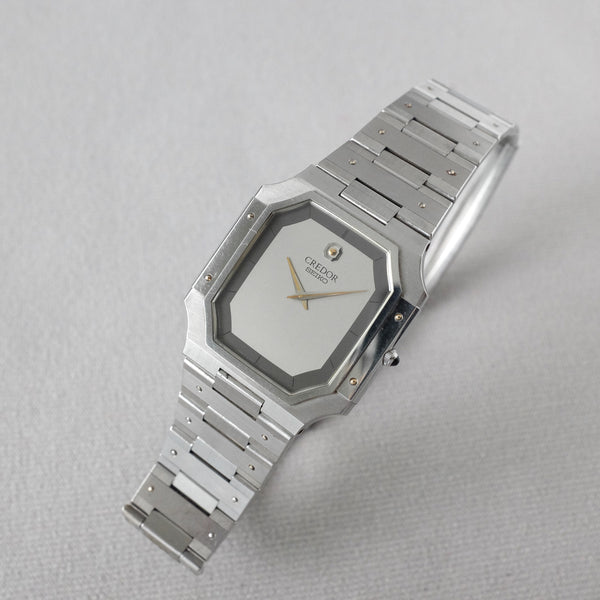 【美品】Credor 9300-5050 Seiko Credor 9300 5050 Quartz SS Two Tone Gray Dial 29mm