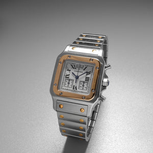 Cartier Santos Galbee Chronograph 2425 Circa 2000 (Serviced by Cartier)