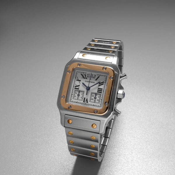 Cartier Santos Galbee Chronograph 2425 Circa 2000 Serviced by