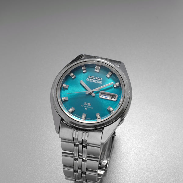 Seiko Actus SS 6106-7480 from 1972 (Teal Spiral Dial) – Paleh